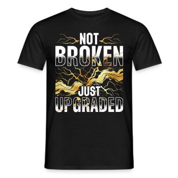 Kintsugi Kintsukuroi n’est pas cassé, il vient d’être mis à niveau - T-shirt homme - noir - Devant - AI Model Male 178 light (178cm)