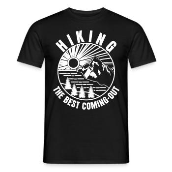 Randonnée Trekking Randonneur en plein air - T-shirt homme - noir - Devant - AI Model Male 178 light (178cm)