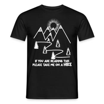 Randonneur en plein air Randonnée Trekking - T-shirt homme - noir - Devant - AI Model Male 178 light (178cm)