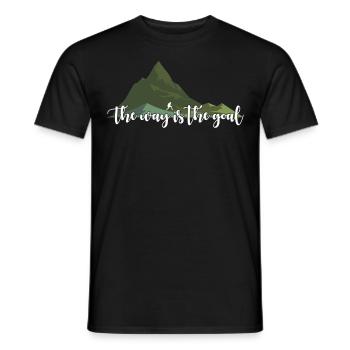 Hiker Trekking Outdoor Hiking - Men's T-Shirt - black - Front - AI Model Male 178 light (178cm)