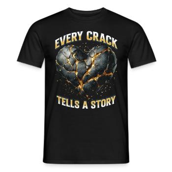 Kintsugi Kintsukuroi Chaque fissure raconte une histoire - T-shirt homme - noir - Devant - AI Model Male 178 light (178cm)