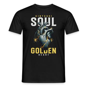 Kintsugi Soul Golden Heart Kintsukuroi - Männer T-Shirt - Schwarz - Vorne - AI Model Male 178 light (178cm)