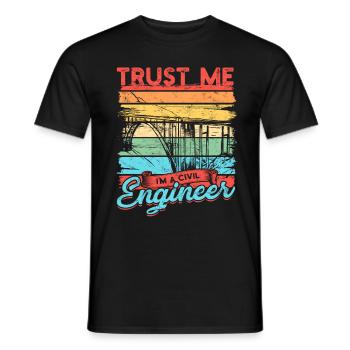 Bridge Engineer - Men's T-Shirt - black - Front - AI Model Male 178 light (178cm)