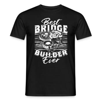 Bridge Engineer Best Bridge Builder Ever - Men's T-Shirt - black - Front - AI Model Male 178 light (178cm)