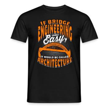 Bridge Engineer Civil Engineering - Men's T-Shirt - black - Front - AI Model Male 178 light (178cm)