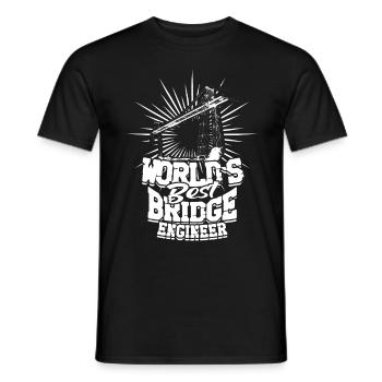 Bridge Engineer Civil Engineering - Men's T-Shirt - black - Front - AI Model Male 178 light (178cm)