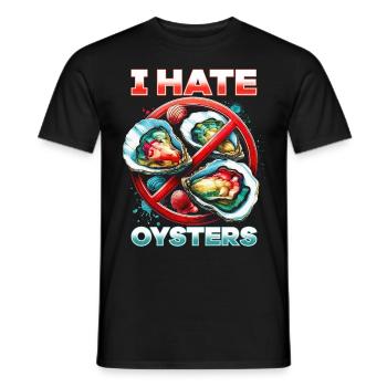 Ich Hasse Austern - Männer T-Shirt - Schwarz - Vorne - AI Model Male 178 light (178cm)
