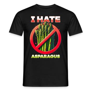 I hate asparagus - Men's T-Shirt - black - Front - AI Model Male 178 light (178cm)