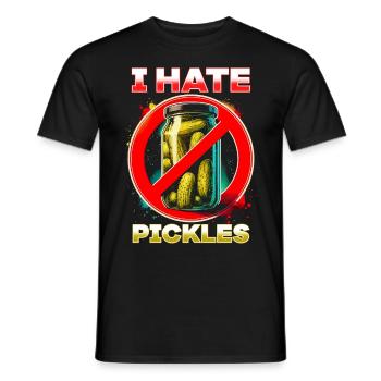 I hate pickles - Men's T-Shirt - black - Front - AI Model Male 178 light (178cm)