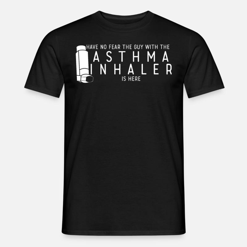 Asthmatic Asthma Inhaler Wheezing - Männer T-Shirt - Schwarz