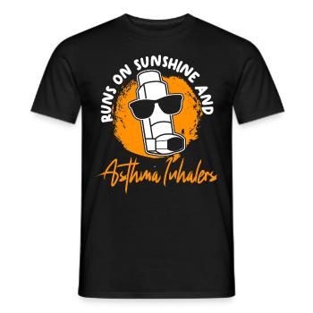 Inhalateur d’asthme Asthmatiques Asthmatiques - T-shirt homme - noir - Devant - AI Model Male 178 light (178cm)