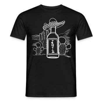 Bouteille de Tequila Tequilas Mexique - T-shirt homme - noir - Devant - AI Model Male 178 light (178cm)