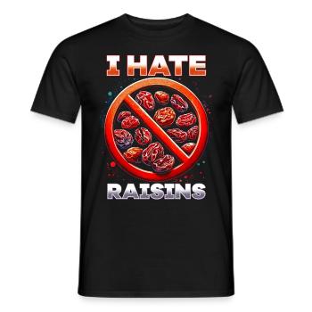 Je déteste les raisins secs - T-shirt homme - noir - Devant - AI Model Male 178 light (178cm)