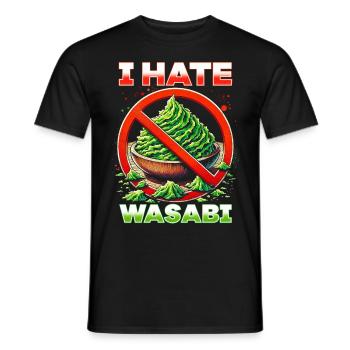 I hate wasabi - Men's T-Shirt - black - Front - AI Model Male 178 light (178cm)