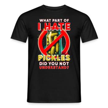 Pickles Hater - Men's T-Shirt - black - Front - AI Model Male 178 light (178cm)