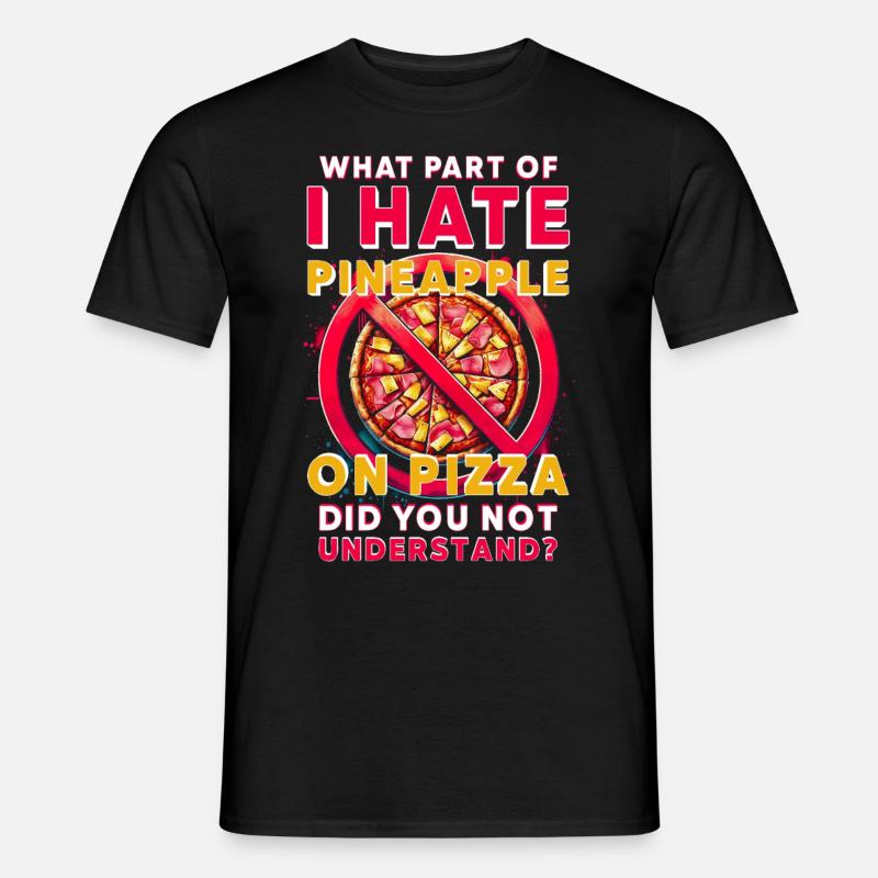 Ananas pizza - Männer T-Shirt - Schwarz