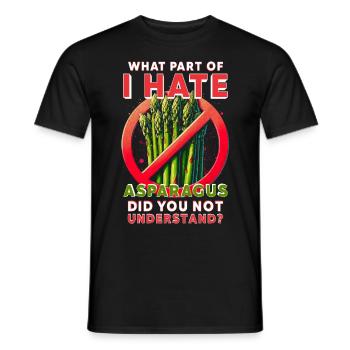 Asparagus Hater - Men's T-Shirt - black - Front - AI Model Male 178 light (178cm)