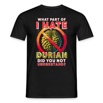 Durian Hater Skunk Fruit - T-shirt homme - noir - Devant - AI Model Male 178 light (178cm)