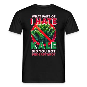 Kale Hater - Men's T-Shirt - black - Front - AI Model Male 178 light (178cm)