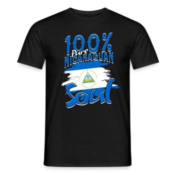 Nicaragua 100% Pure Nicaraguan Soul - Männer T-Shirt - Schwarz - Vorne - AI Model Male 178 light (178cm)