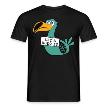 Let's Do it Dodo - Men's T-Shirt - black - Front - AI Model Male 178 light (178cm)