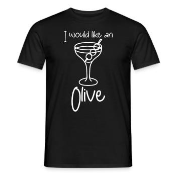 Martini aux olives - T-shirt homme - noir - Devant - AI Model Male 178 light (178cm)