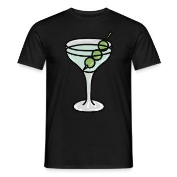 Martini Glas with Olives - Männer T-Shirt - Schwarz - Vorne - AI Model Male 178 light (178cm)