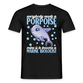 Marine Biology Marine Biologist - Men's T-Shirt - black - Front - AI Model Male 178 light (178cm)