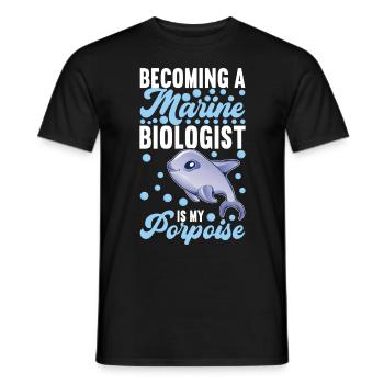 Marine Biology Marine Biologist - Men's T-Shirt - black - Front - AI Model Male 178 light (178cm)