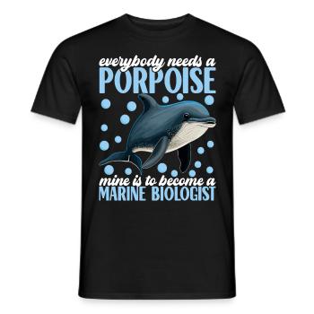 Marine Biology Marine Biologist - Men's T-Shirt - black - Front - AI Model Male 178 light (178cm)