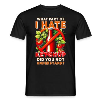 Ketchup Hater - Men's T-Shirt - black - Front - AI Model Male 178 light (178cm)