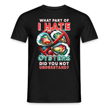 Oyster Haters - Men's T-Shirt - black - Front - AI Model Male 178 light (178cm)
