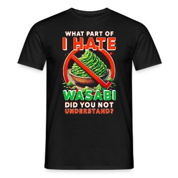 Wasabi Hater - Men's T-Shirt - black - Front - AI Model Male 178 light (178cm)