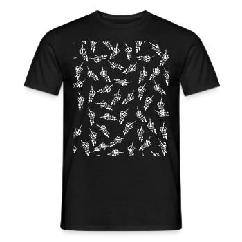 Middle Finger Skeleton Misanthrope - Männer T-Shirt - Schwarz - Vorne - AI Model Male 178 light (178cm)