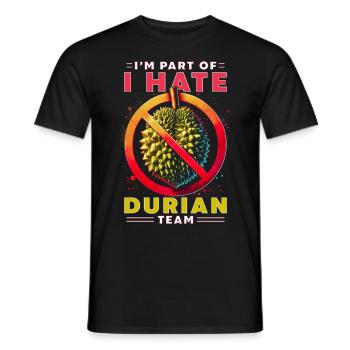 Stinkfruit Je fais partie de l’équipe I Hate Duran - T-shirt homme - noir - Devant - AI Model Male 178 light (178cm)