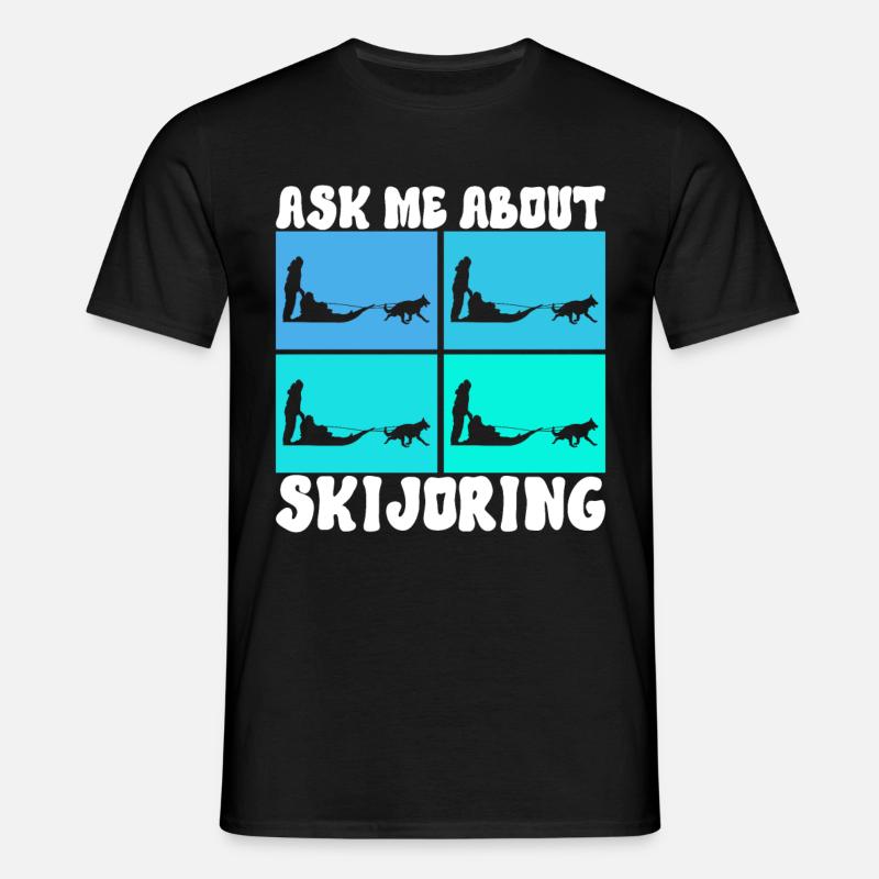 Sledding Sled dogs - Men's T-Shirt - black