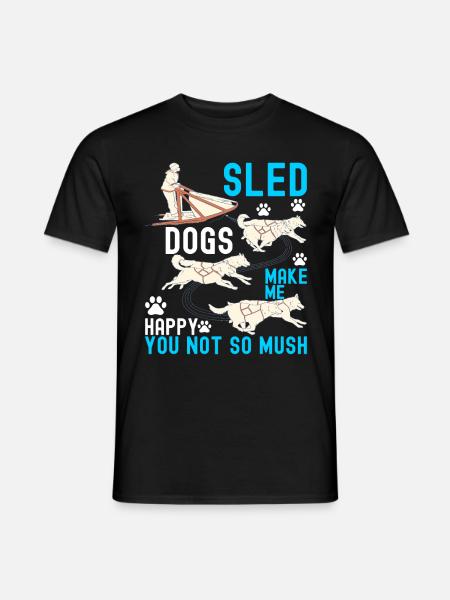 Sledding Sled Dogs - Men's T-Shirt - black