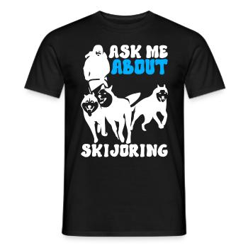 Sledding Sled dogs - Men's T-Shirt - black - Front - AI Model Male 178 light (178cm)