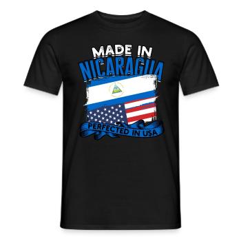 Nicaragua Nicaragisch - Männer T-Shirt - Schwarz - Vorne - AI Model Male 178 light (178cm)
