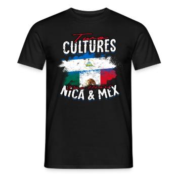 Nicaragua Two Cultures One Heart Nica & Mex - Männer T-Shirt - Schwarz - Vorne - AI Model Male 178 light (178cm)