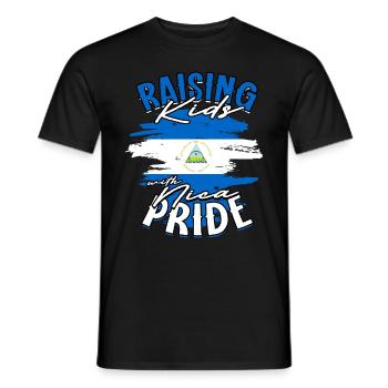 Nicaragua Nicaragisch Raising Kids With Nica Pride - Männer T-Shirt - Schwarz - Vorne - AI Model Male 178 light (178cm)