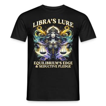 Horoscope Libra Libra's Lure - Men's T-Shirt - black - Front - AI Model Male 178 light (178cm)