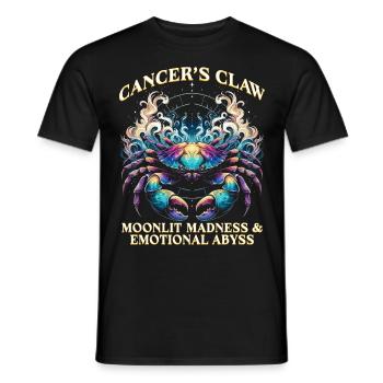 Horoskop Krebs Cancer's Claw - Männer T-Shirt - Schwarz - Vorne - AI Model Male 178 light (178cm)