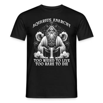 Horoskop Wassermann Aquarius Anarchy - Männer T-Shirt - Schwarz - Vorne - AI Model Male 178 light (178cm)