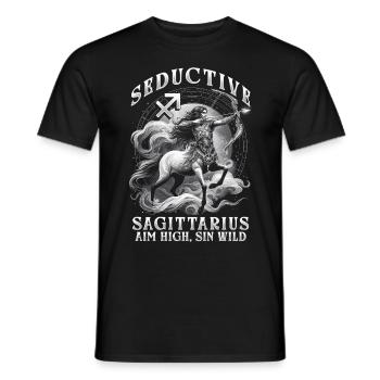 Sagittarius Horoscope Seductive Sagittarius - Men's T-Shirt - black - Front - AI Model Male 178 light (178cm)