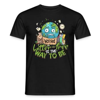 Umweltschutz Umweltschützer Recyceln - Männer T-Shirt - Schwarz - Vorne - AI Model Male 178 light (178cm)