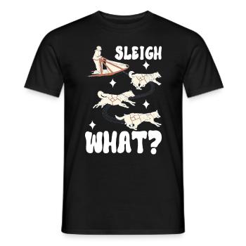 Sledding Sled dogs - Men's T-Shirt - black - Front - AI Model Male 178 light (178cm)