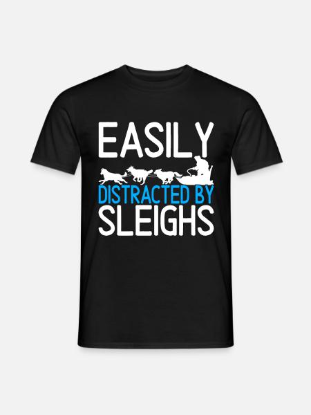 Sledding Sled dogs - Men's T-Shirt - black