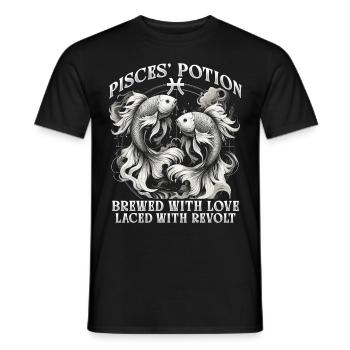 Pisces Horoscope Pisces Potion - Men's T-Shirt - black - Front - AI Model Male 178 light (178cm)