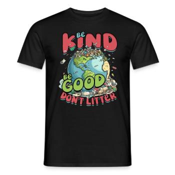 Environmental Protection Environmentalist Climate Protection - Men's T-Shirt - black - Front - AI Model Male 178 light (178cm)